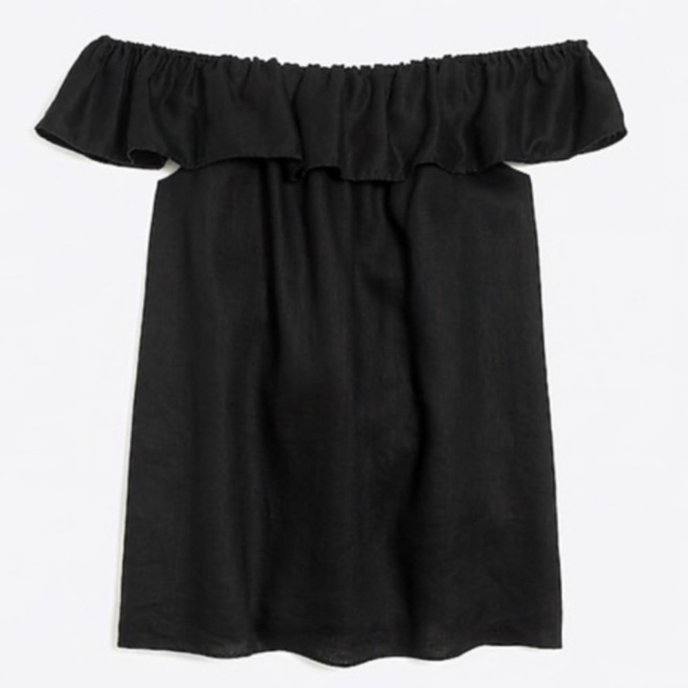 J. Crew Linen Convertible Ruffle Top - Picture 2 of 7
